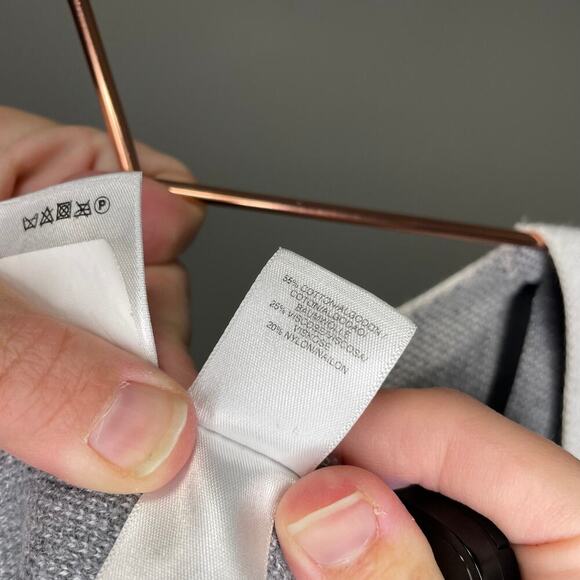 Rachel Roy Collection Gray Combo Colorblock Open Short Sleeve Shawl Size Large - Picture 10 of 11